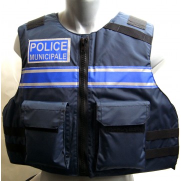 Gilet PM Bleu à fermeture frontale - Niveau IIIA