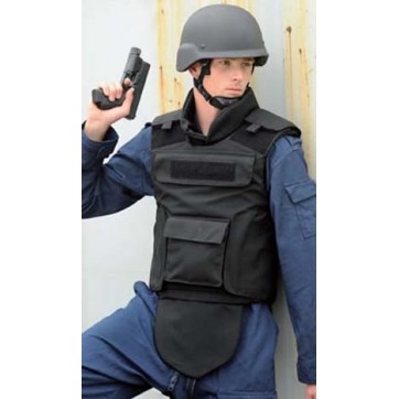 Gilet pare balles modèle ARMEE NOIR - Niveau IIIA avec protection entre  jambe rétractable + protection du cou - Assaut Balistique